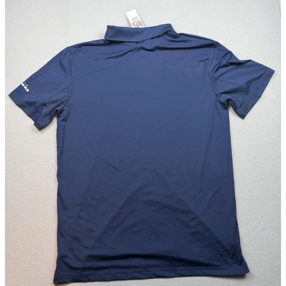 Seattle Seahawks Polo Shirt Men's Large Blue NFL Team Apparel Short Sleeve NEW
